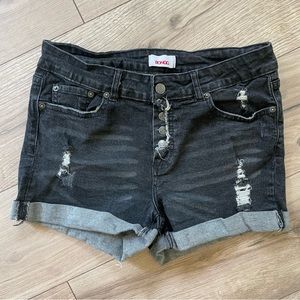 3 FOR $18 SALE Bongo Black Button Fly Jean Shorts 10